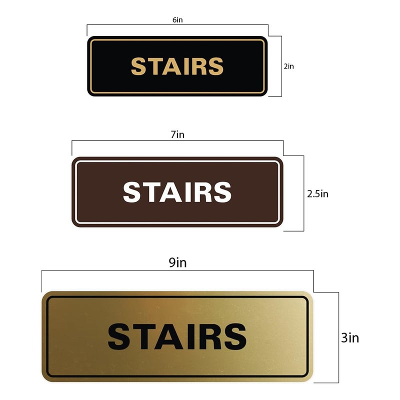 All Quality Standard Stairs Sign - Silver - Small - Image 2